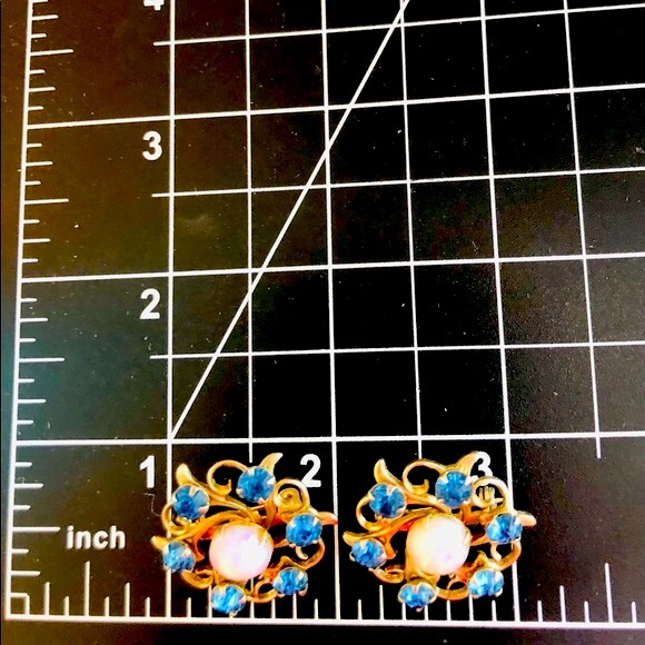 Vintage Opal Rhinestone Scatter pin Brooch Set - Picture 10 of 11